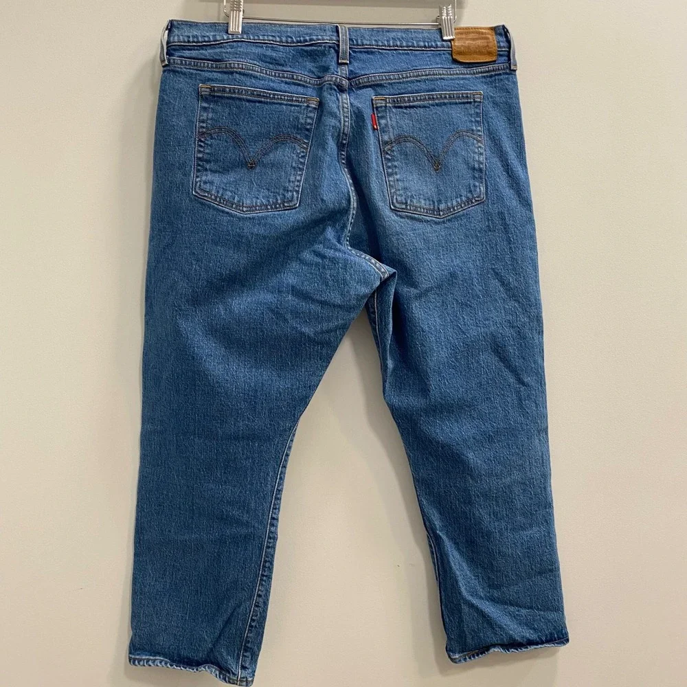 Levi's Jeans Men 34 x 26 Blue Wedgie Straight Button Fly Medium Wash Denim